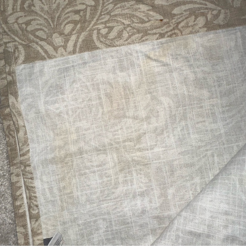 Brown/Beige Floral Print Shower Curtain - Picture 5 of 7